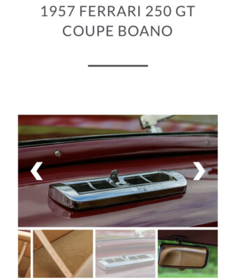 Rara Ferrari 250 GT Coupé Boano all'asta a Monterey