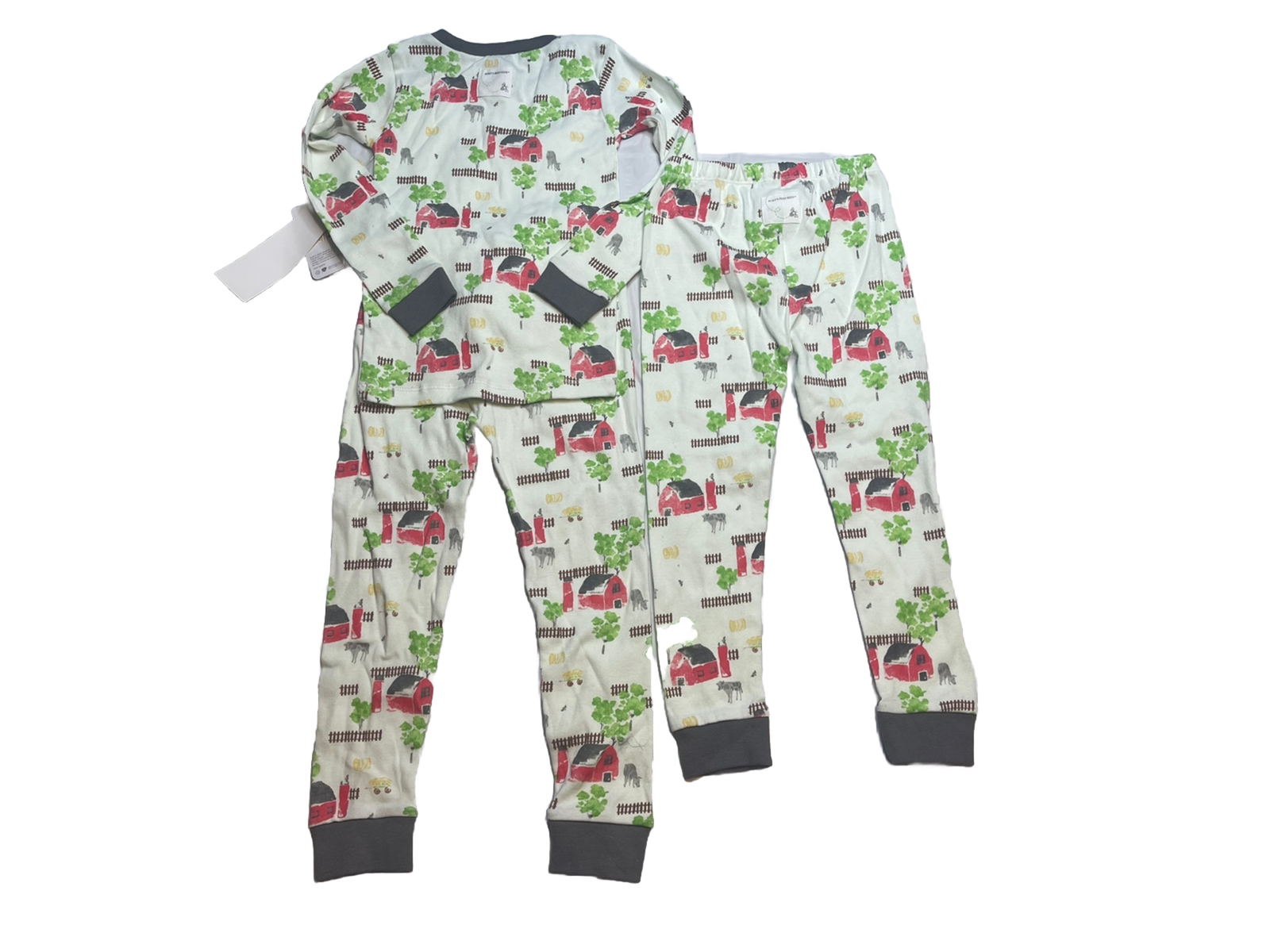 Burt’s Bees Kids Boys Barnyard Pj Set 1 Shirt2 Pants Size 4T