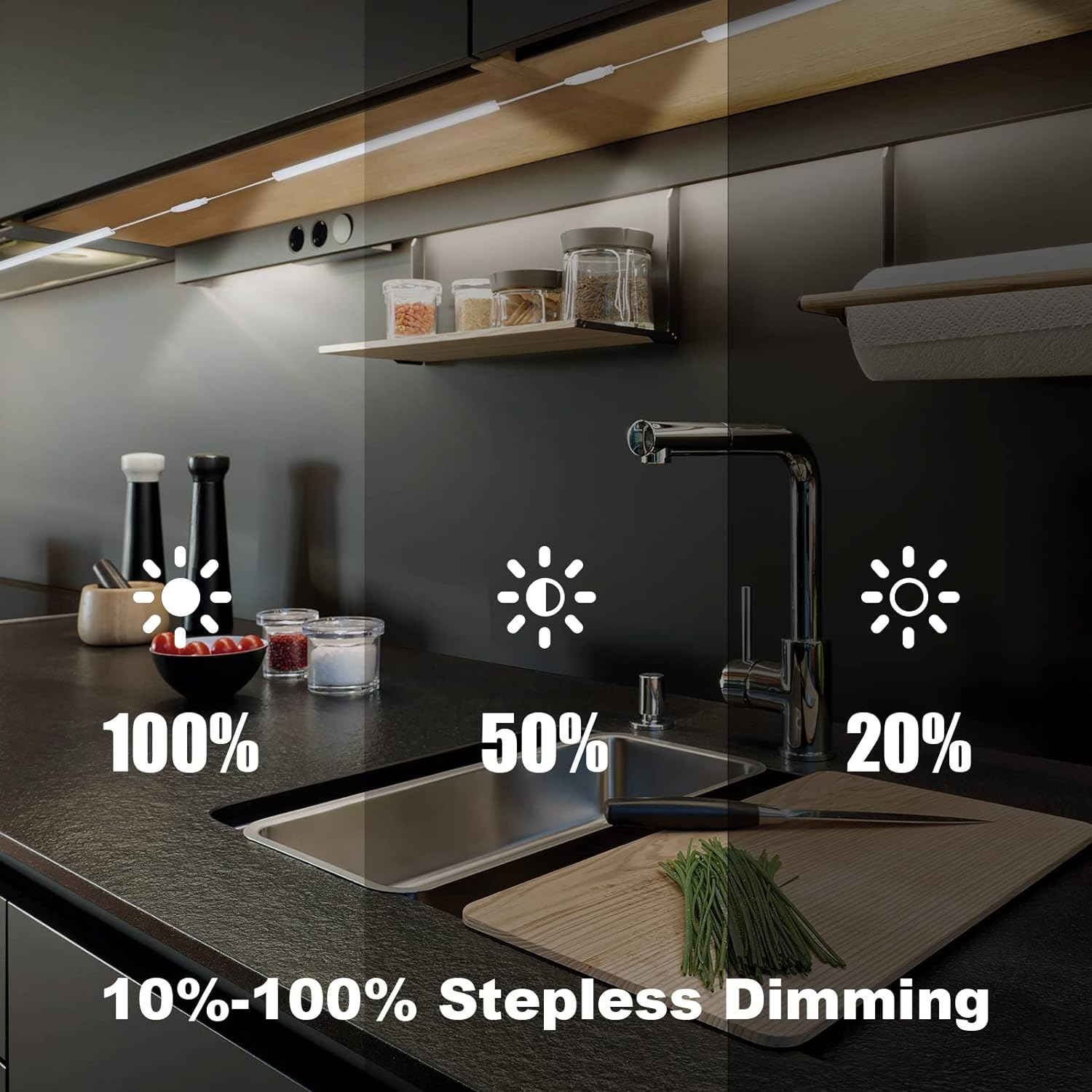 6PCS X 12 Inch under Lights PlugIn, Dimmable LED under