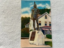 Massasoit, Protector of the Pilgrims, Plymouth Massachusetts Vintage Postcard