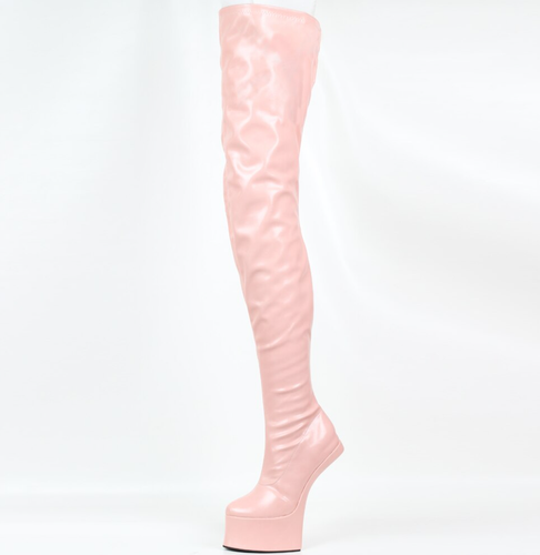 NEW LADY'S SEXY 7.9" HIGH HEEL HEELLESS HOOF PONY PLATFORM COSPLAY THIGH BOOTS - Bild 3 von 6
