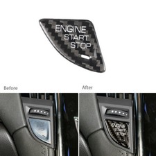Per Cadillac ATS ATS-L Coperchio Adesivo Pulsante Avviamento Motore Fibra di Carbonio Accensione
