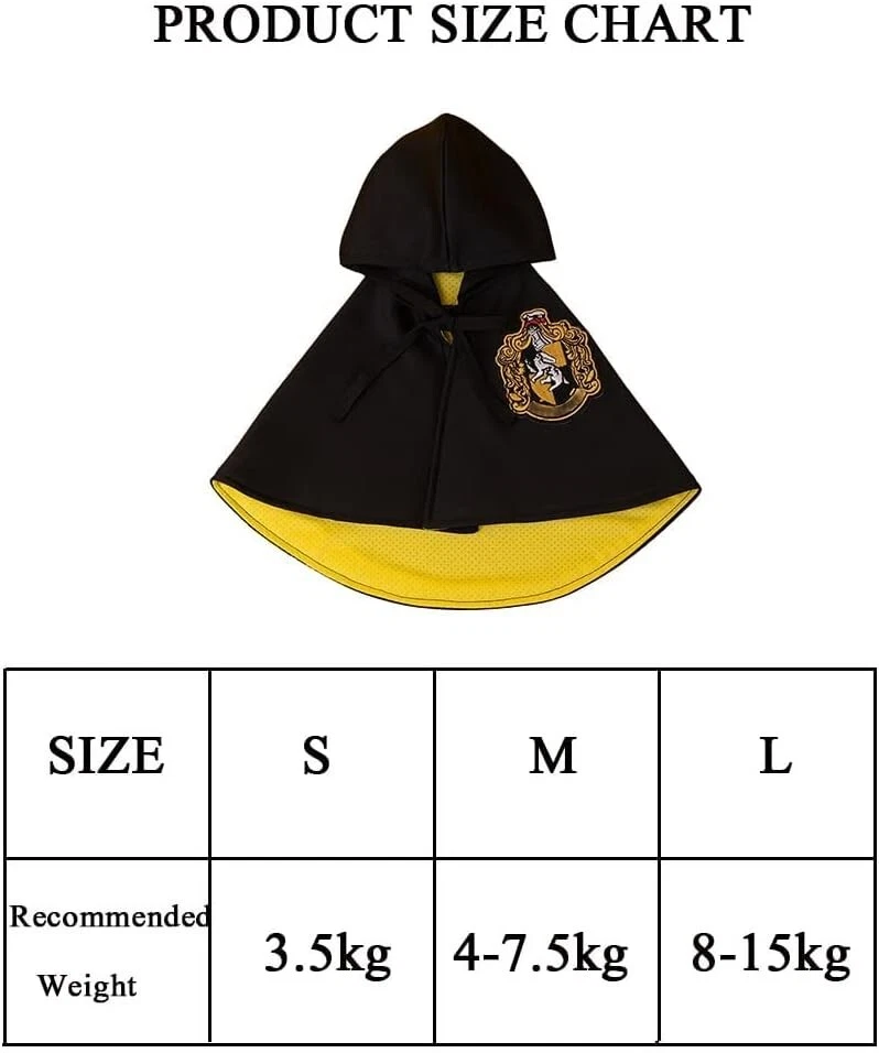 Halloween Perro Gato Disfraz Capa: Mascota Mago Ropa Juegos con disfraces Conjunto Mediano Foto 4 de 4