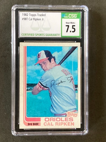 1982 Topps Traded Cal Ripken Jr. RC Green Label CSG 7.5