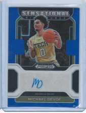 Michael Devoe 2022 Panini Prizm Draft #SS-MDE Sensational Signatures Blue /149