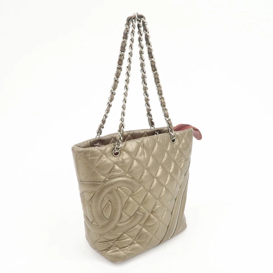 Bolso de Hombro Chanel Línea Cambon Algodón Cadena Club Bolso de Mano A34317 Auténtico Usado Envío Gratis Foto 4 de 4