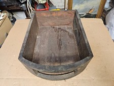 Antique FUSEE back box for restoration clockmakers spares red hardwood ebonised