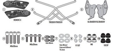 Kappa Stelaż Pod Torby für Honda CB 650 R 2021-2024 Remove-X System