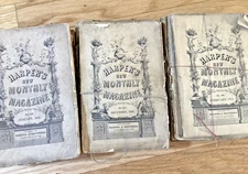 Lof Of 16 1866- 1874 Antique Harpers New Monthly Magazines