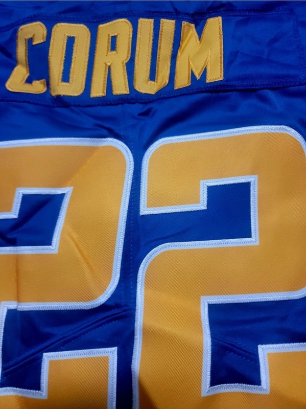 BLAKE CORUM Sewn Stitched XL XXL 2XL Royal Blue Los Angeles Rams Home Jersey