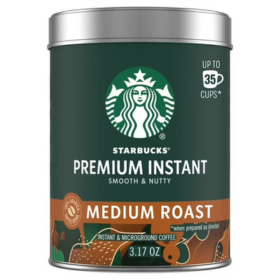 Starbucks Premium Instant Coffee, Medium Roast - 3.17oz