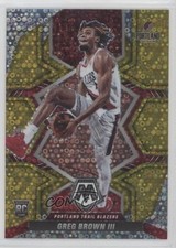 2021 Panini Mosaic Rookies Fast Break Gold Prizm 9/10 Greg Brown III #245 16p1
