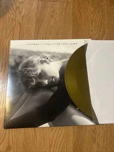 Taylor Swift Cardigan and Songwriting Voice Memo Vinyl, 12 Inch Gold, Folklore