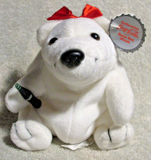 Coca Cola Plush Style 0106 COCA-COLA "Polar Bear in Red Bow" MWT Free Shipping