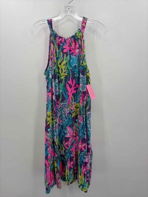 Lilly Pulitzer Purple Size Small Nautical Multicolor Knee Length Halter Dress