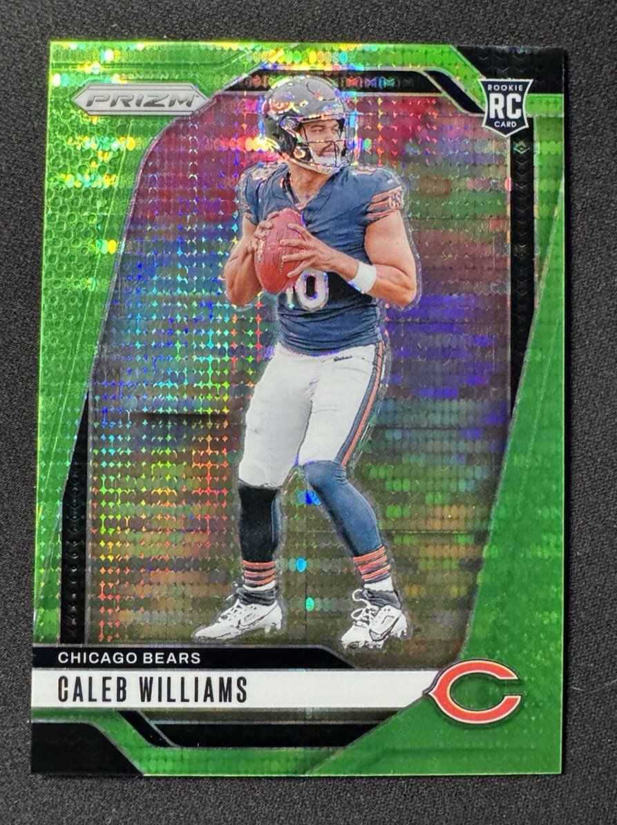 2024 Panini Prizm Rookie Caleb Williams #301 Neon Green Pulsar Prizm (RC)