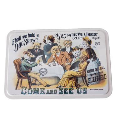 Metalldose Blechdose ''Shall We Hold a Dog Show?'' Vintage