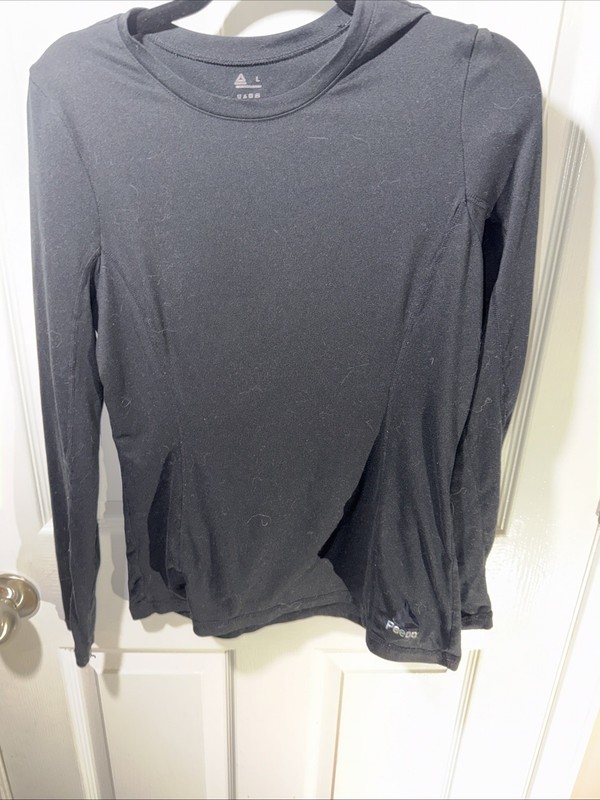 Black REEBOK Large Long sleeve Tshirt 