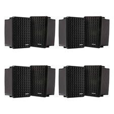 Kicker 46KB6B Black Outdoor Speaker Bundle 8 Speakers