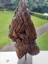 Tête de cheval ancienne en bois sculpté Inde 32cm