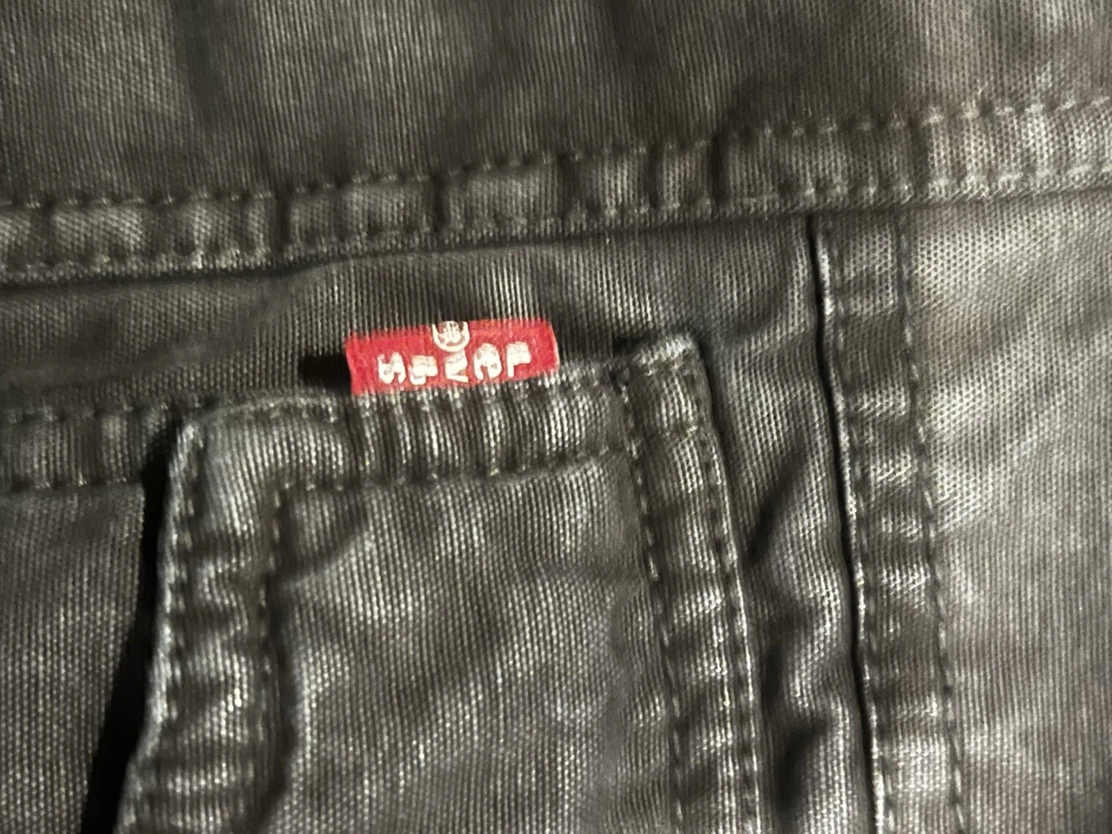 Levi Strauss & Co. Mens Hooded Full Zip Jacket Black Gray Canvas Size L - product detail image 8