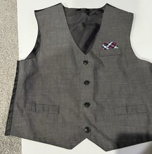 Nautica Boys Suit Set Vest Pants Size 12 Gray Dressy Outfit 2 Piece Look