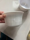 2 Vintage Federal Glass Or Hazel-Atlas, Stars & Stripes Milk Glass Ceral Bowls.