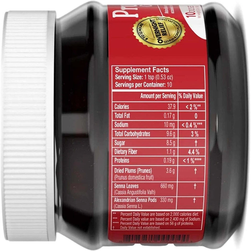 Suplemento laxante natural Prunelax Ciruelax ameixa seca e senna 5,3 oz 10 doses - Imagem 2 de 2