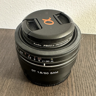Sony DT 50mm F1.8 SAM SAL50F18 A-Mount Lens + Kenko PRO1D Filter