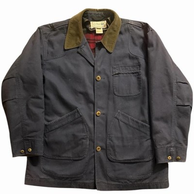 L.L. Bean Men's XL Navy Barn Coat Jacket Thinsulate Insulated Corduroy Collar