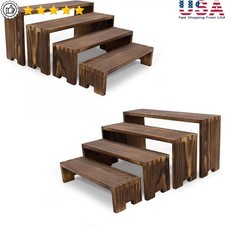 Rustic Natural Wood Risers Set Display Stand Events Home Decor Vendors New