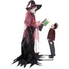 TEKKY 7Ft Animated Life-size Soul Harvesting Witch Halloween Animatronic Prop