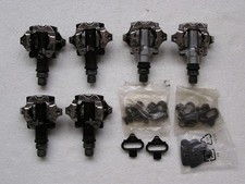 3 Sets Shimano PD-M520 SPD Pedals With Cleats and Cleat Nuts, Good Condition