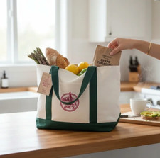  NEW Trader Joe  s Canvas Tote Bag - Large Green Limited Edition - NEW with TAGS