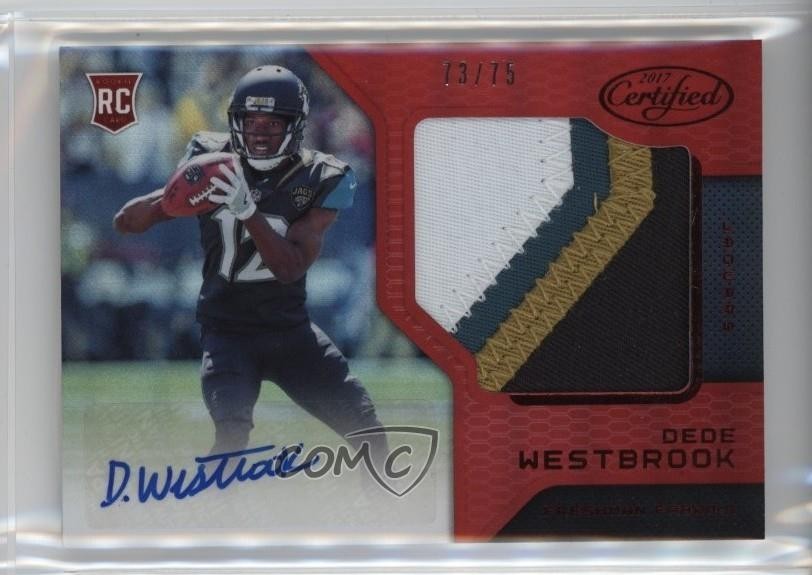 Dede Westbrook Panini Certified #230 Autograph Jersey Red Mirror