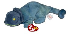 Ty Beanie Baby, Rainbow Blue NoTongue - MWMT, Chameleon