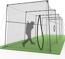 Baseball/Softball Batting Cage - 40 Ft | Stand Alone Net or Frame with Net