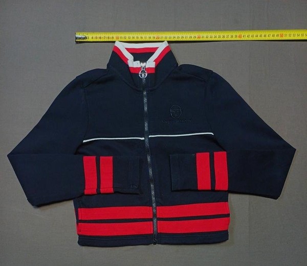 Men Sergio Tacchini Jacket Black Cotton 34 / XS /
