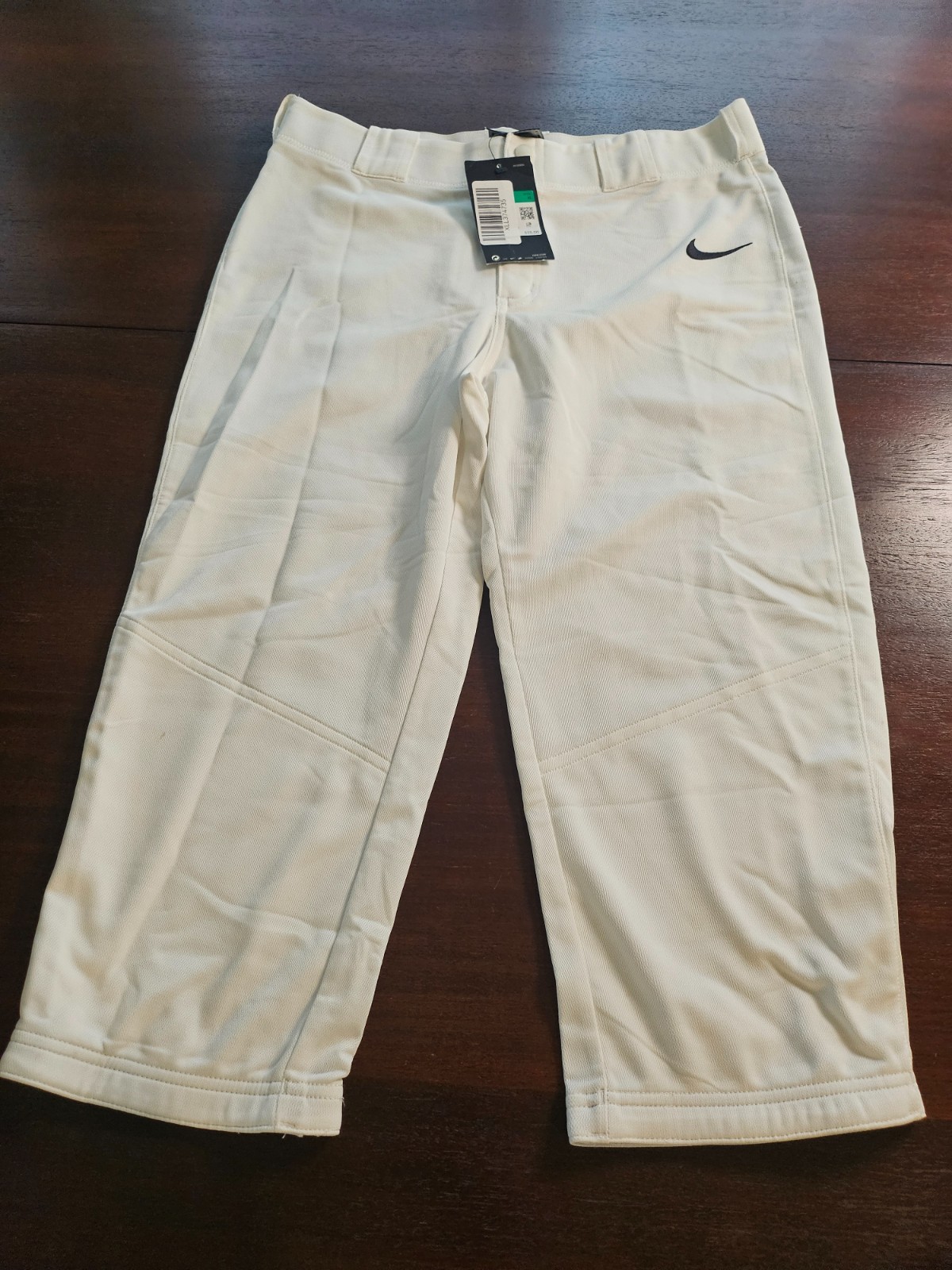 Nike Vapor Select Baseball Pants Big Boys XL (18-20) White Black Swoosh NWT