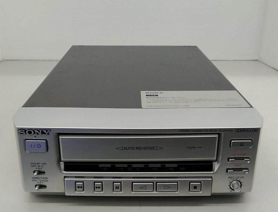 SONY TC-PX100 Stereo Cassette Deck Dolby Silver DHC-MD777 MD
