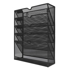5 Pocket Wall File Organizer Durable Metal Space Saving Easy Install For&nbsp;WNLW