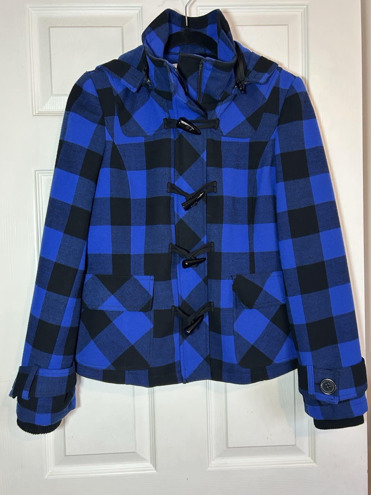 VintagePendleton Lined Zip Up Jacket Black/Blue W… - image 1