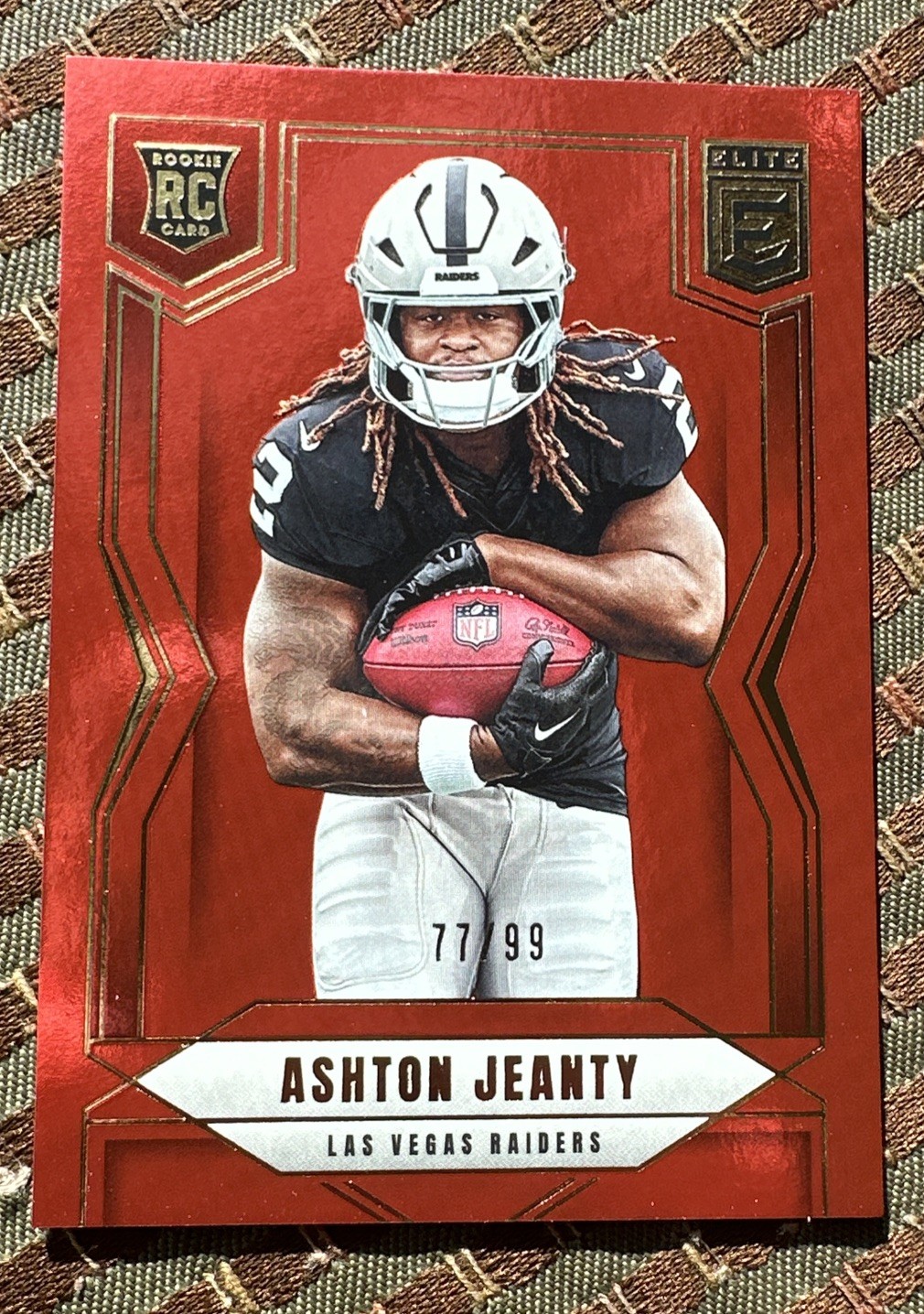 2025 Donruss Elite Ashton Jeanty RC #77/99 Status Red #113 Raiders 🔥