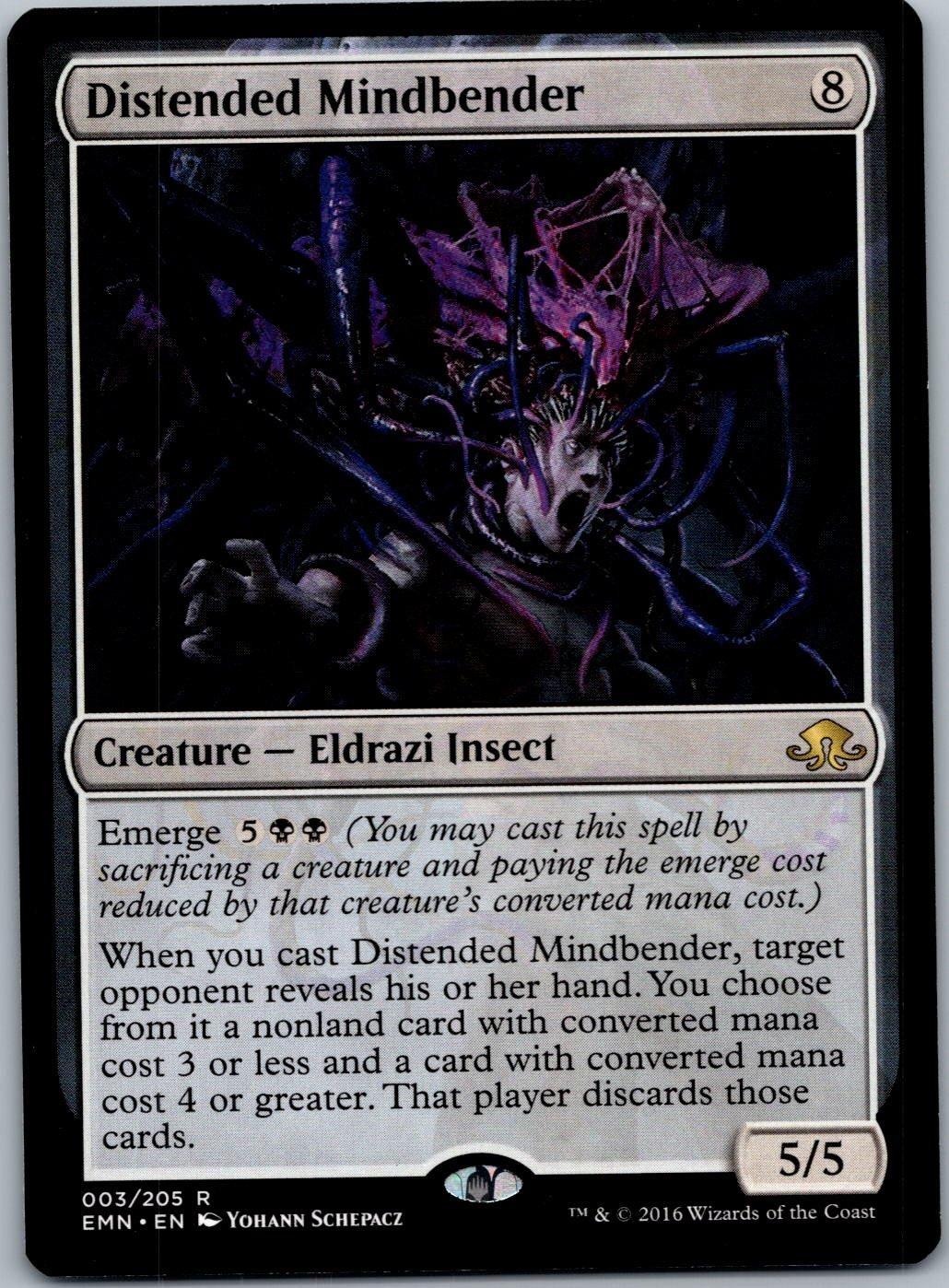 Distended Mindbender 3 Rare Eldritch Moon Magic: The Gathering Lightly Played