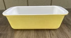 Vintage  PYREX DESERT DAWN Speckled YELLOW 213 LOAF PAN 1.5 qt