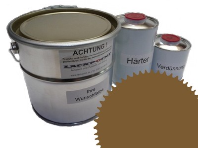 1,5 Liter Set 2K Bodenfarbe Fussboden RAL 8000 Vinyl-Epoxid-Lack Lackpoint Glan