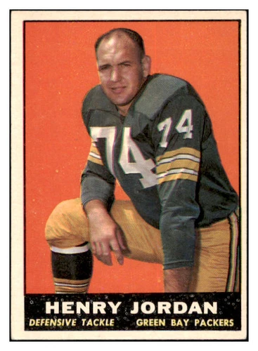 1961 TOPPS # 45 HENRY JORDAN PACKERS EX+/EX-MT 522106 (KYCARDS)