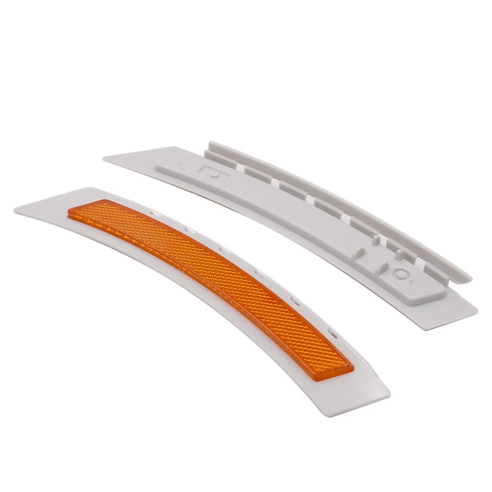 Par de reflectores ámbar de parachoques delantero marcador lateral para 08-10 BMW LCI E60 serie 5 Foto 4 de 4