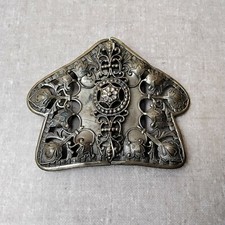 Vintage Women's Floral 2 Piece Belt Buckle