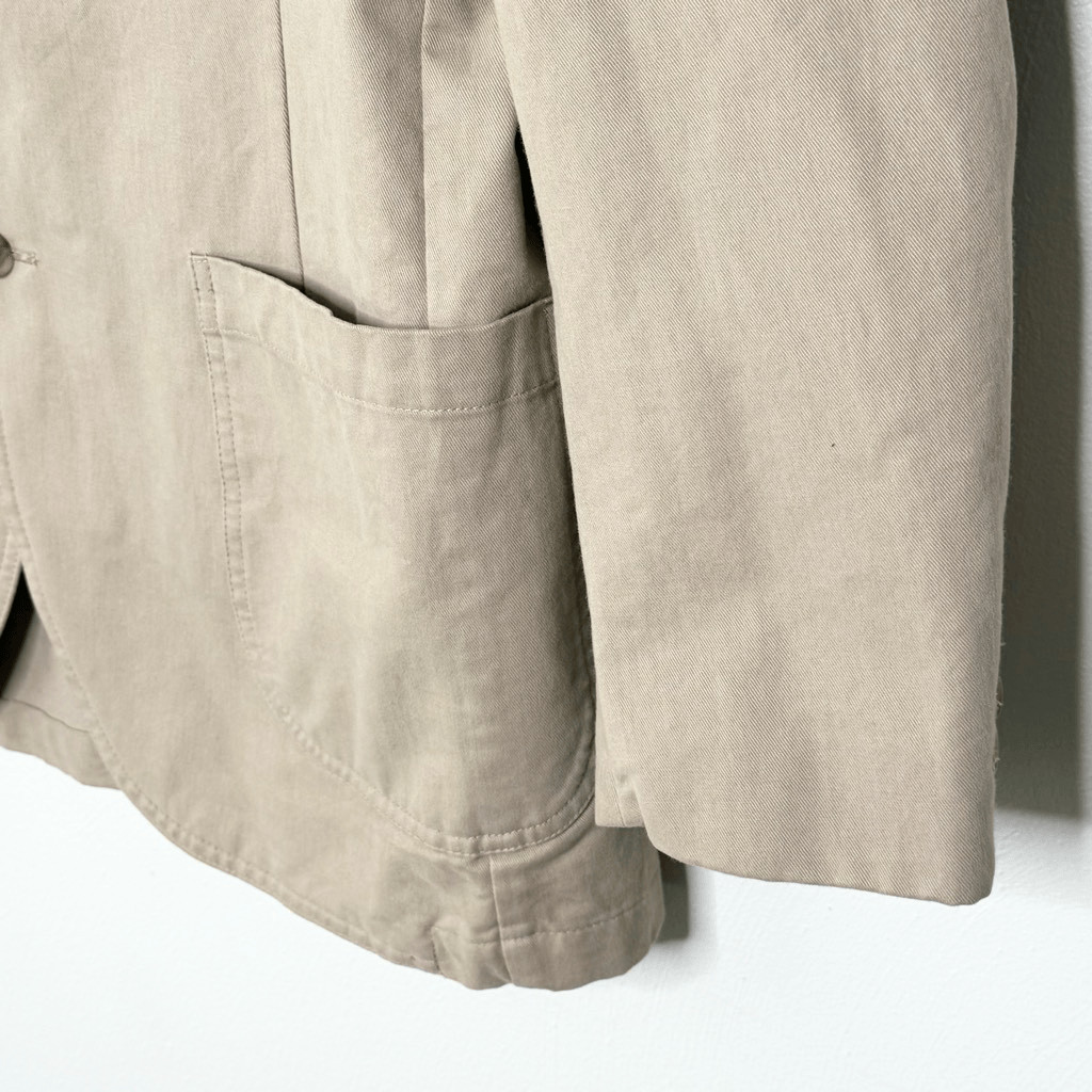 Land’s End Khaki Sport Jacket with Arm Patches - Men’s 38 View 3
